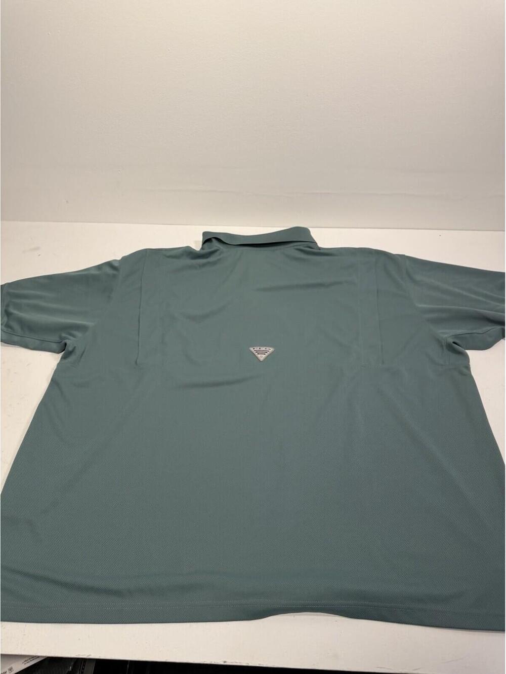 Columbia PFG Polo Shirt Men’s 4XLT Green Performance Fishing Gear Short Sleeve